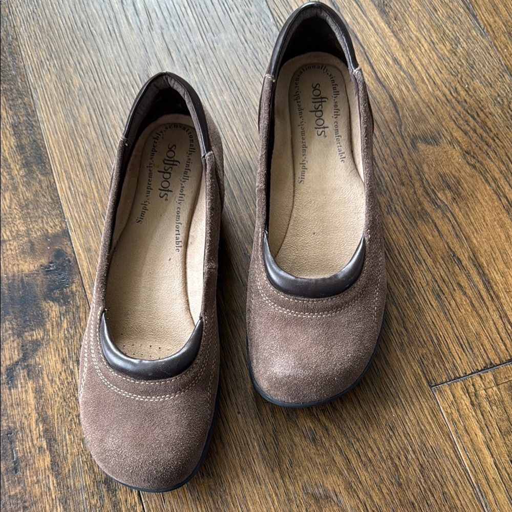 Softspots Women's Brown Suede Shoes